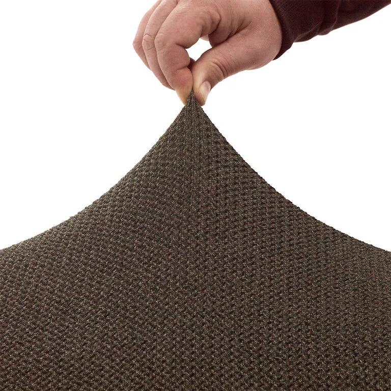 Super strečové poťahy HARMONIA tabaková sedačka s otomanom vľavo (š. 210 - 320 cm)