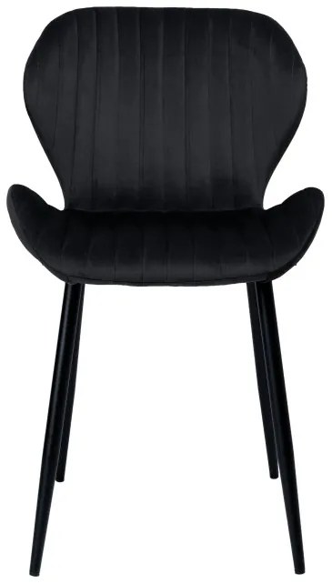 Jedálenská stolička DALLAS zamatová, čierna