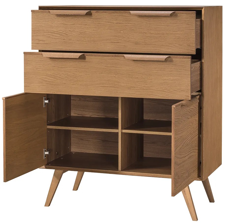Komoda Leo 15 II 105 cm dub rustikálny karamelový