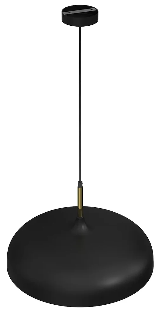 Závesné svietidlo Lincoln, 1x zlaté/čierne kovové tienidlo, (fi 45cm), b/g