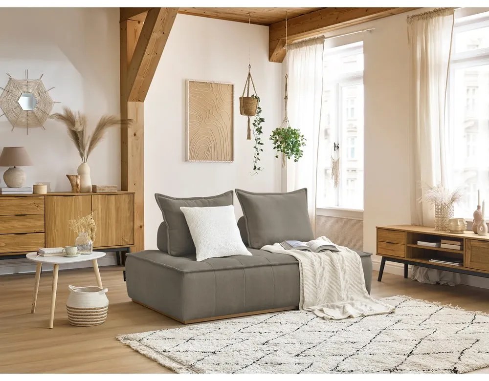 Taupe ženilková pohovka 175 cm Elisa – Bobochic Paris