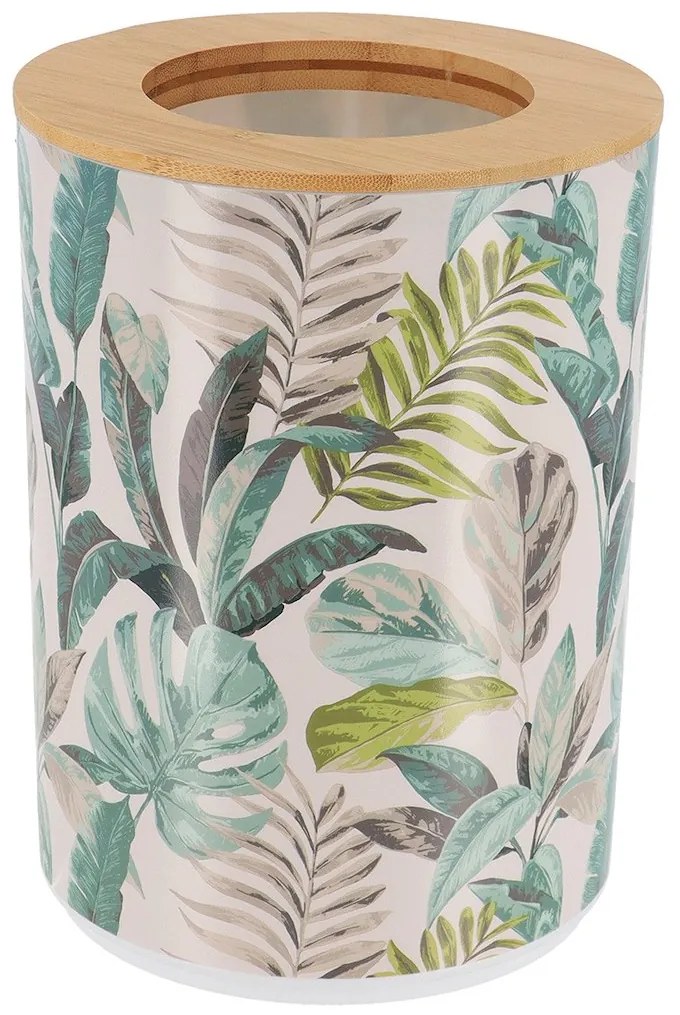 TENDANCE Odpadkový kôš Jardin, viacfarebná/s drevenými prvkami, 5 l