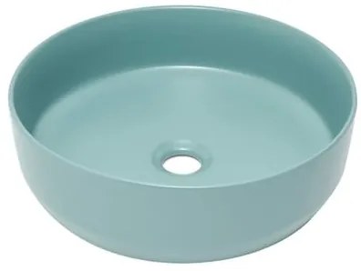 Umývadlo na dosku SAT Infinitio 39x39 cm zelená mat bez otvoru pre batériu SATINF3939LGEM