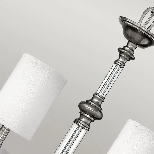 Hinkley HK-SUSSEX9 - Luster na reťazi SUSSEX 9xE14/40W/230V matný chróm