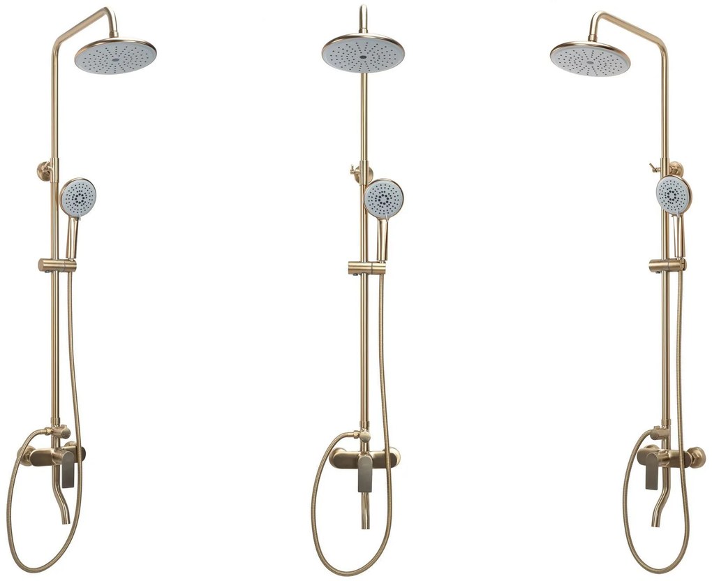 Rea Verso, sprchová súprava s pákovou batériou a vaňovou výlevkou, zlatá matná, REA-P9146