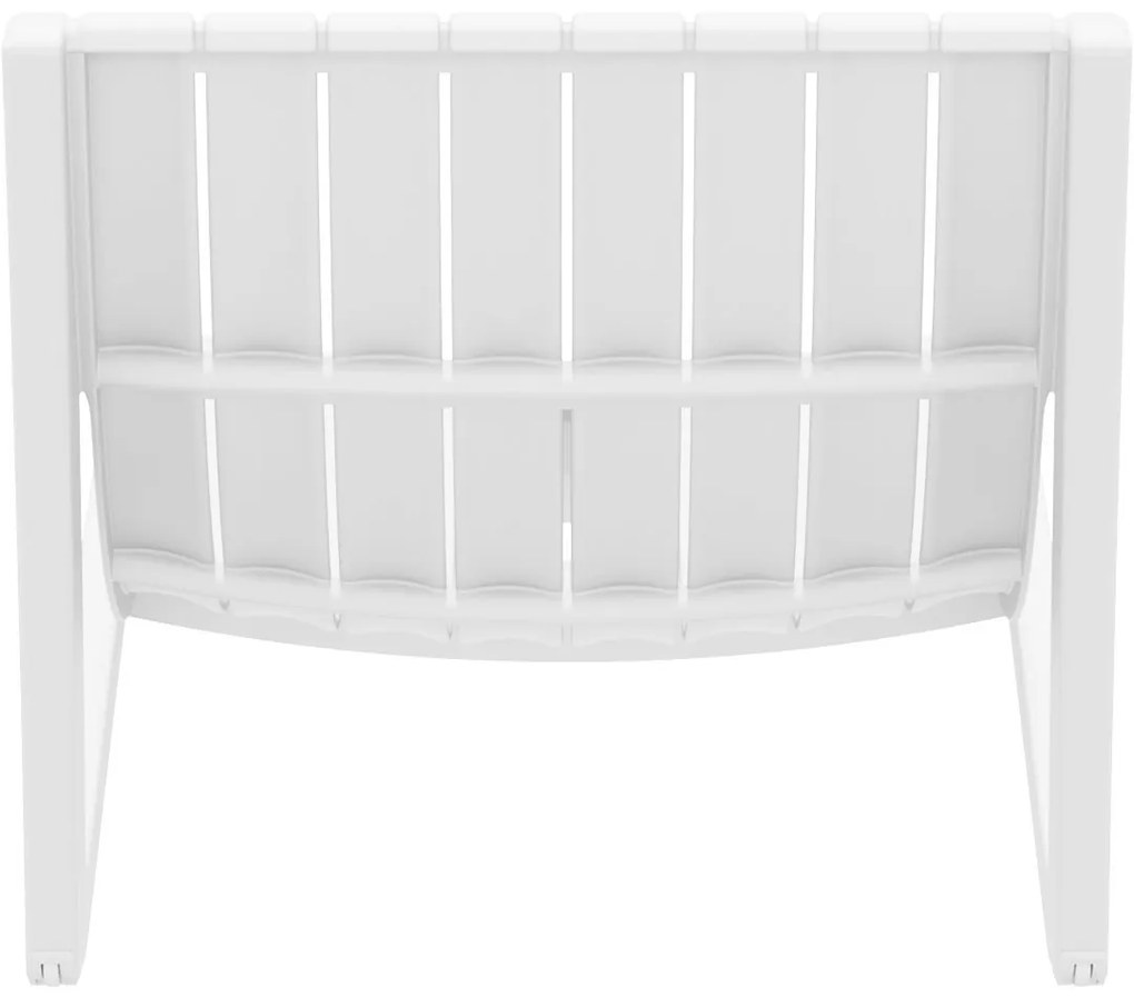 SLIM záhradné lehátko white