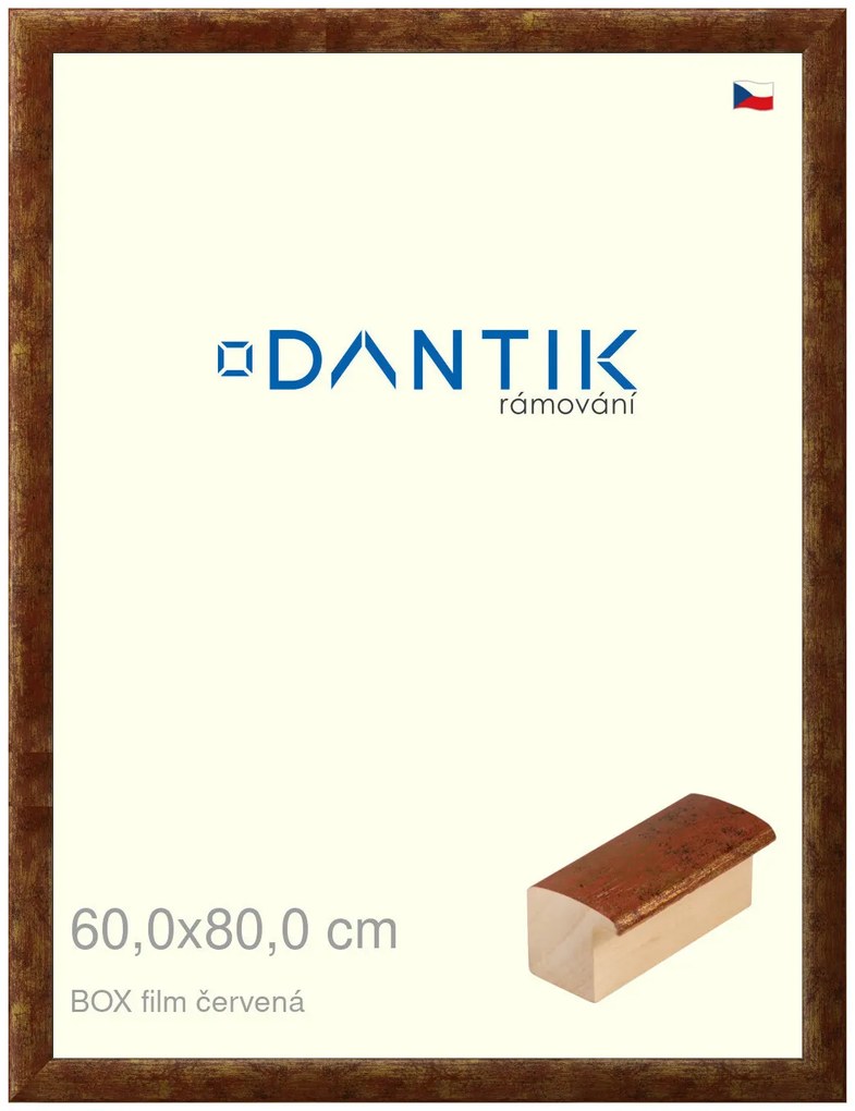DANTIK rám na obraz 60x80 | BOX film červená (Plexi Čiré)