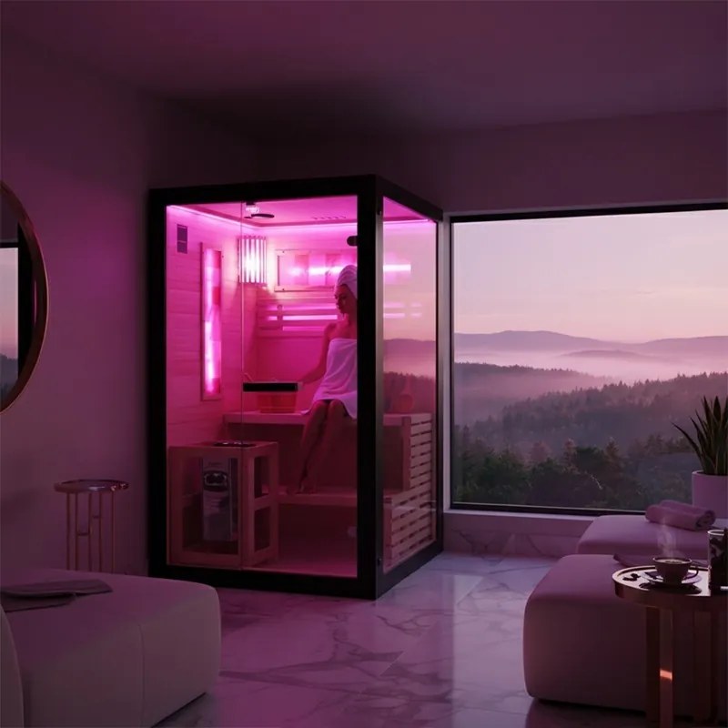 BPS-koupelny Fínska sauna Relax HYD-6717 120x120, 2 osoby