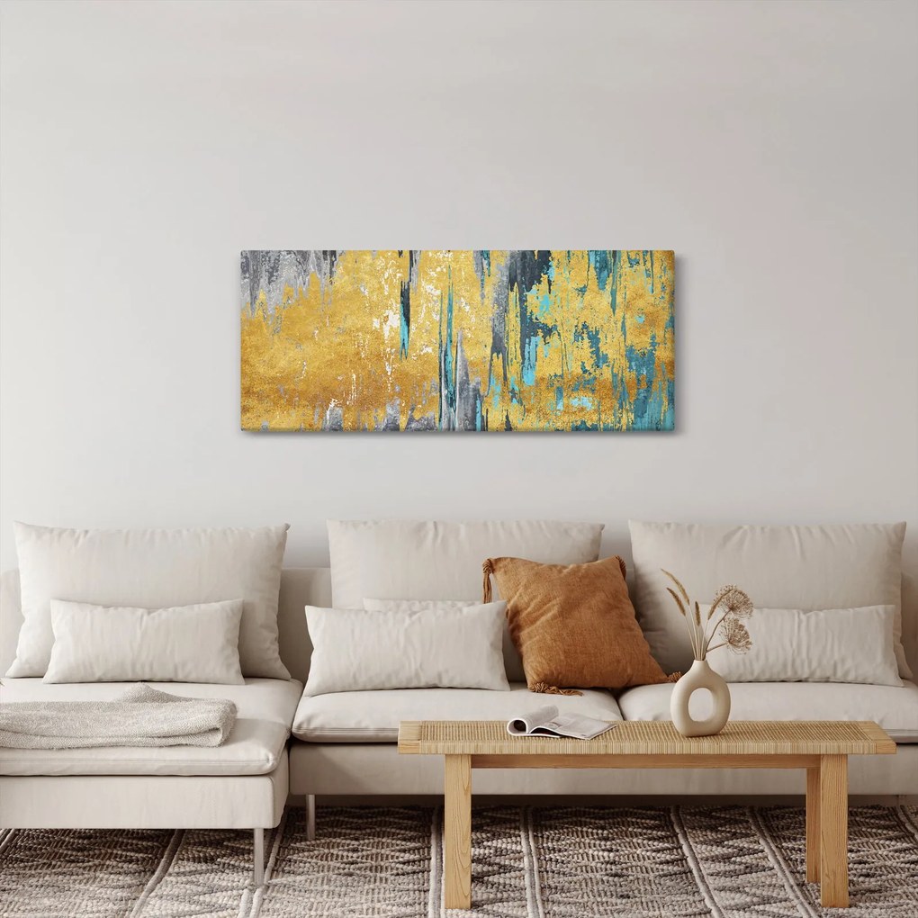 Obraz - Zlatý design (120x50 cm)