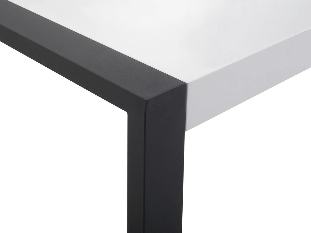 Jedálenský stôl 220 x 90 cm biela/čierna ARCTIC I Beliani