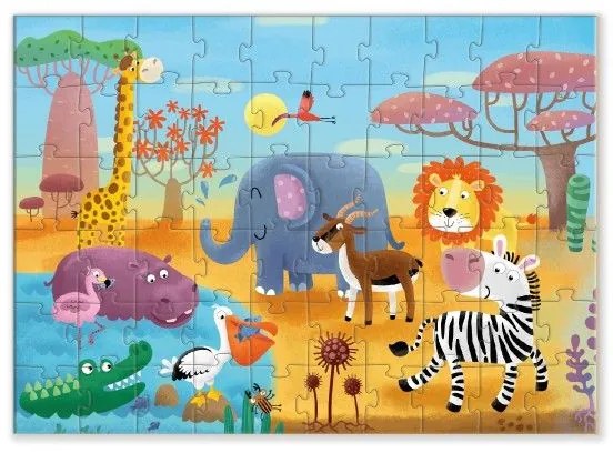 Puzzle Afrika 32x23cm 60 dielikov