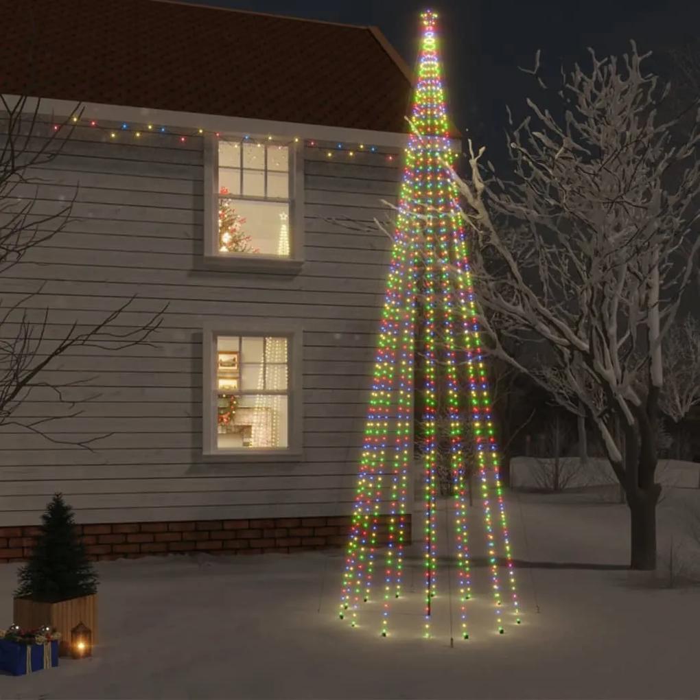 Vianočný stromček s hrotom 1134 rôznofarebných LED 800 cm 343564