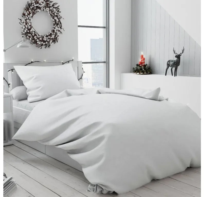Krepové obliečky LUX Biele gombíky Rozmer obliečok: 70x90 cm ; 140x220 cm