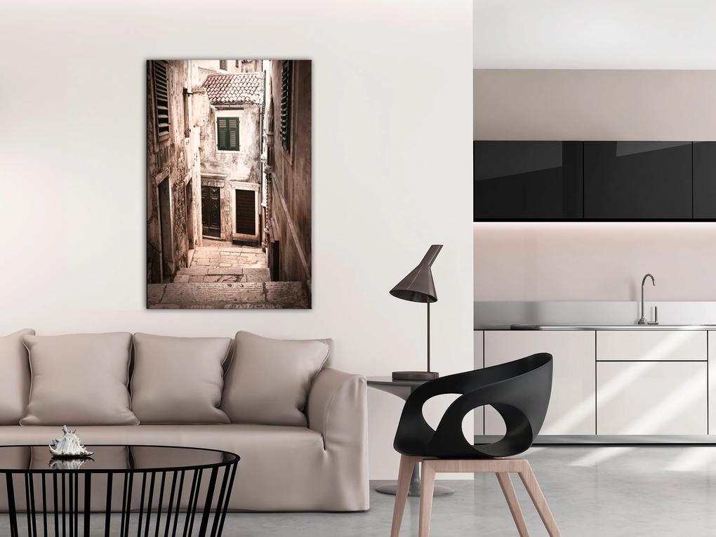Artgeist Obraz - Retro Alley (1 Part) Vertical Veľkosť: 40x60, Verzia: Na talianskom plátne