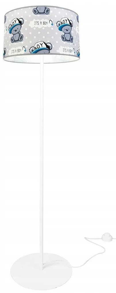 Detská stojacia lampa Cone, 1x textilné tienidlo so vzorom, (výber z 2 farieb konštrukcie), o