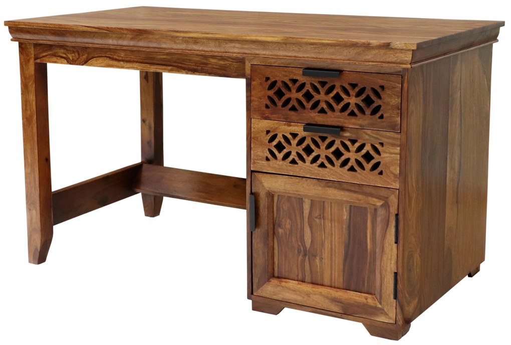 furniture-nabytek.cz - Drevený pracovný stôl z masívu palisander 130x70x76