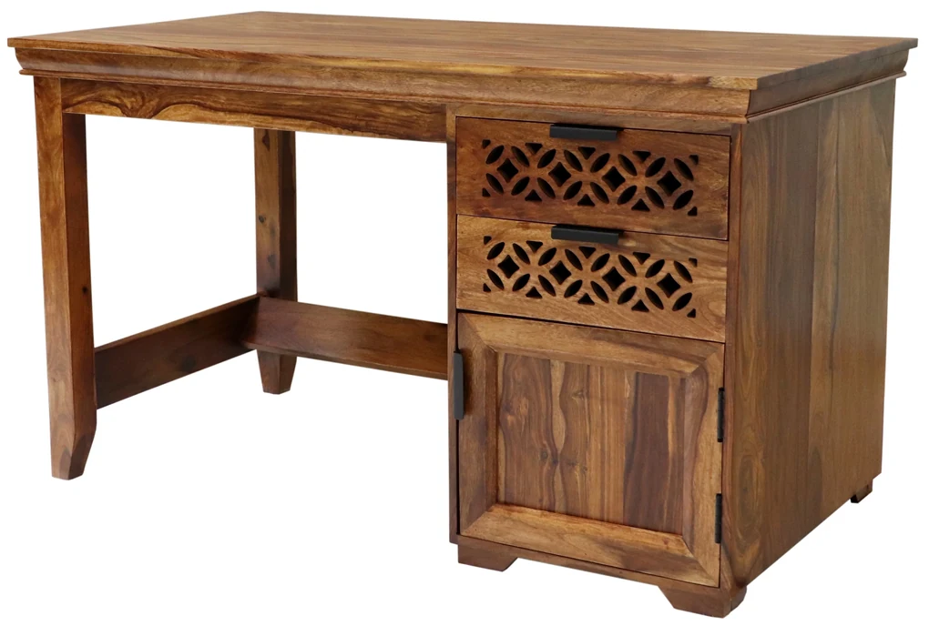 furniture-nabytek.cz - Drevený pracovný stôl z masívu palisander 130x70x76