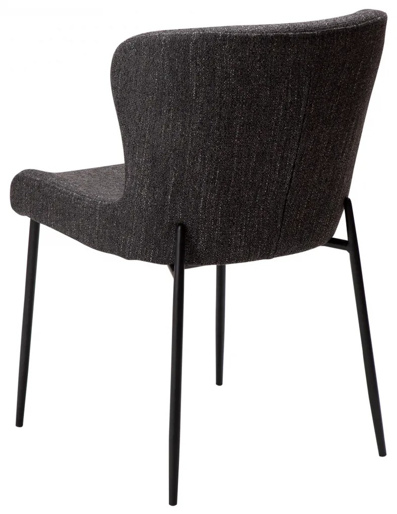 GLAM ČALÚNENÁ STOLIČKA black/black