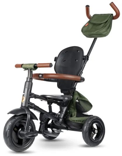 Detská trojkolka Rito Deluxe Rubber olivová