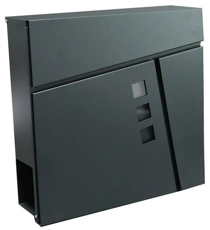 Poštová schránka TILES 370 x 370 x 105 mm,antracitová