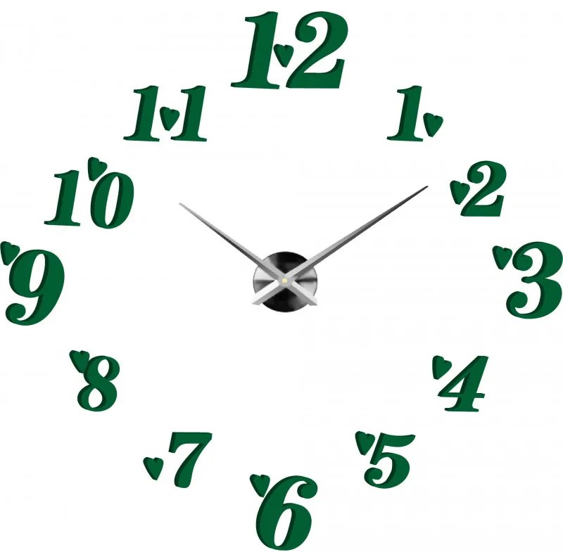 Veľké nalepovacie hodiny na stenu srdiečka I SENTOP 12S004+ srdiečka