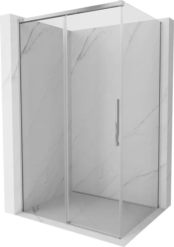 Mexen Rox, posuvný sprchový kút 155 x 80 cm, číre sklo, chrómový profil, 8C2-155-080-01-00