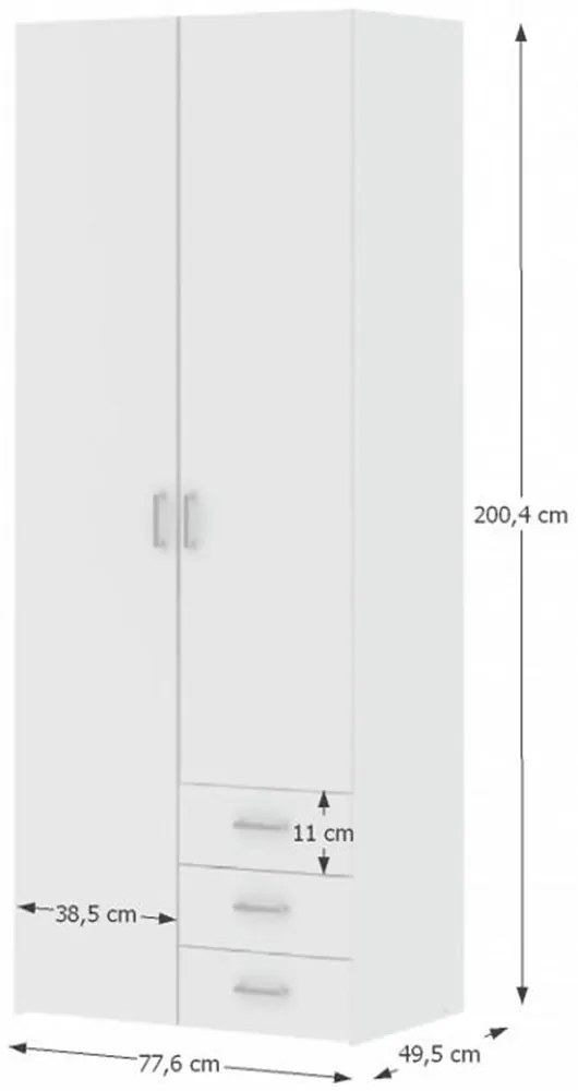 Skriňa, biela, GWEN 70425