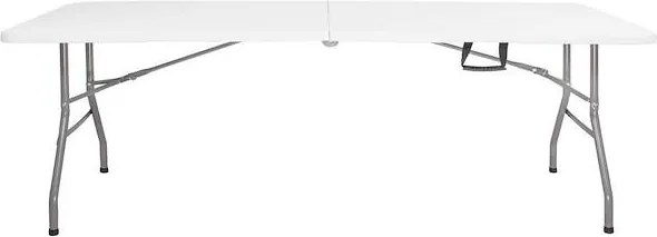SPRINGOS Cateringová súprava, turistický stôl 240 cm so 6 stoličkami, skladacia biela súprava