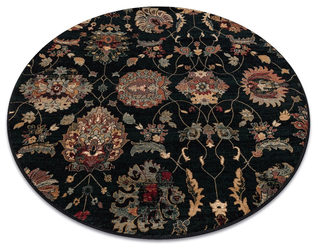 Vlnený kruhový koberec SUPERIOR LATICA Navy