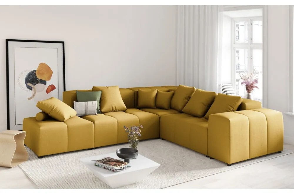 Žltý vankúš k modulárnej pohovke Rome - Cosmopolitan Design