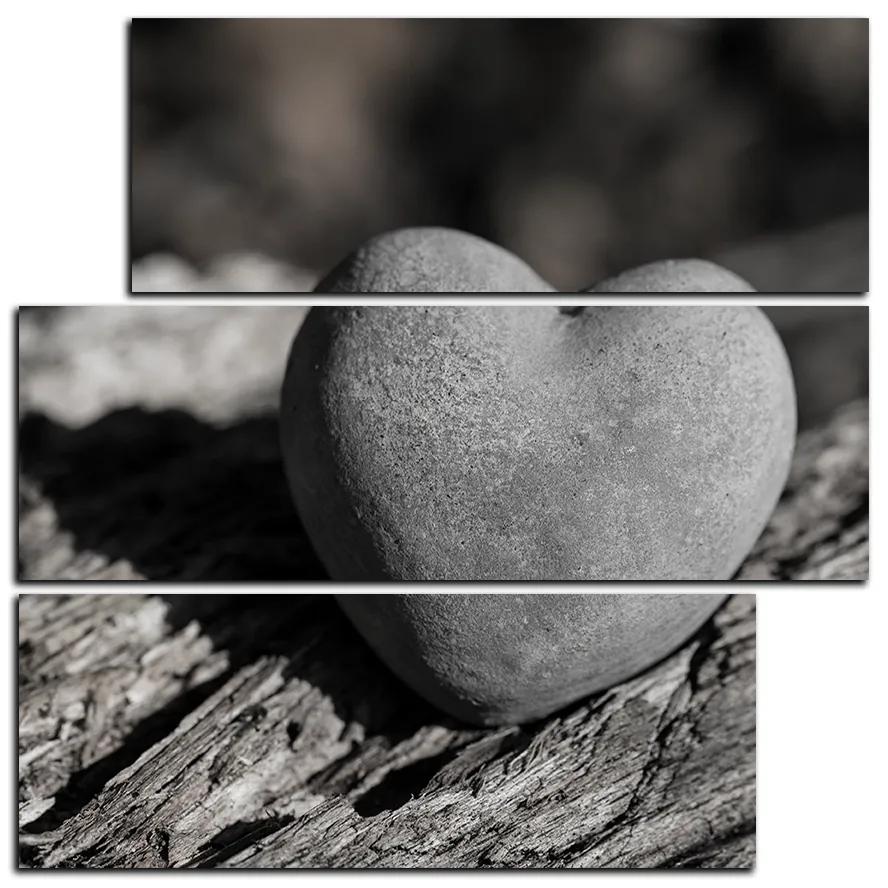 Obraz na plátne - Kamenné srdce - štvorec 3209QD (75x75 cm)