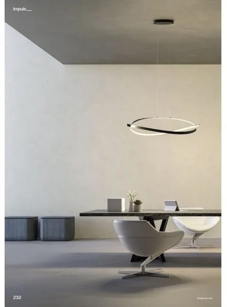 Redo 01-3617 - LED stmievateľný luster na lanku IMPULS LED/38W/230V čierna