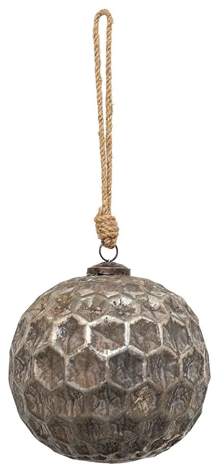 Medená antik sklenená ozdoba Coppen XL - Ø 15*15 cm