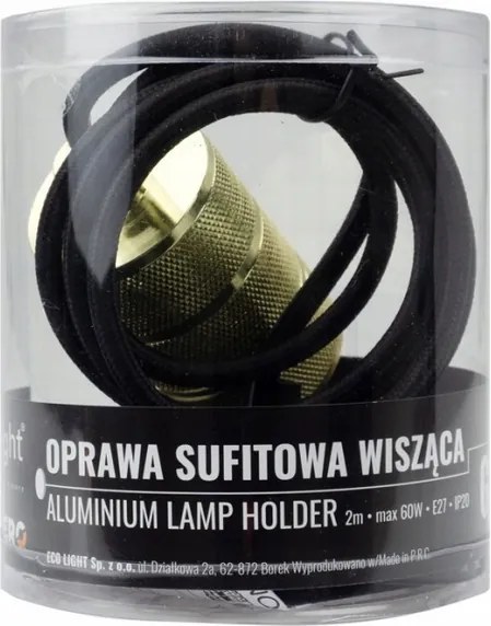 ECOLIGHT Stropné závesné svietidlo LOFT E27 - 2M - zlaté