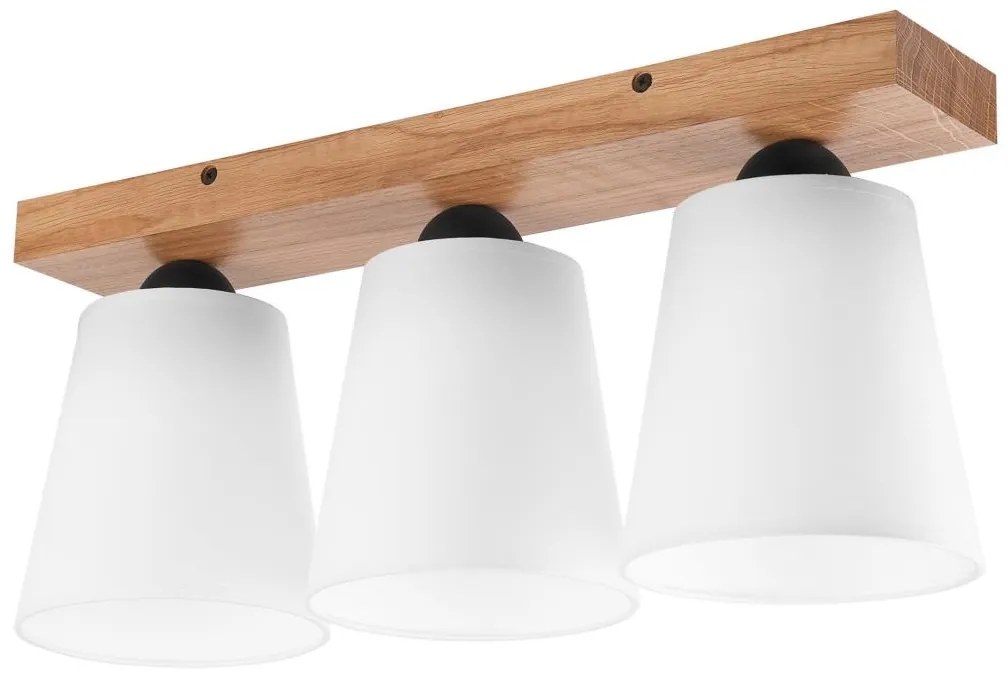 Prisadený luster LULA 3xE27/60W/230V dub