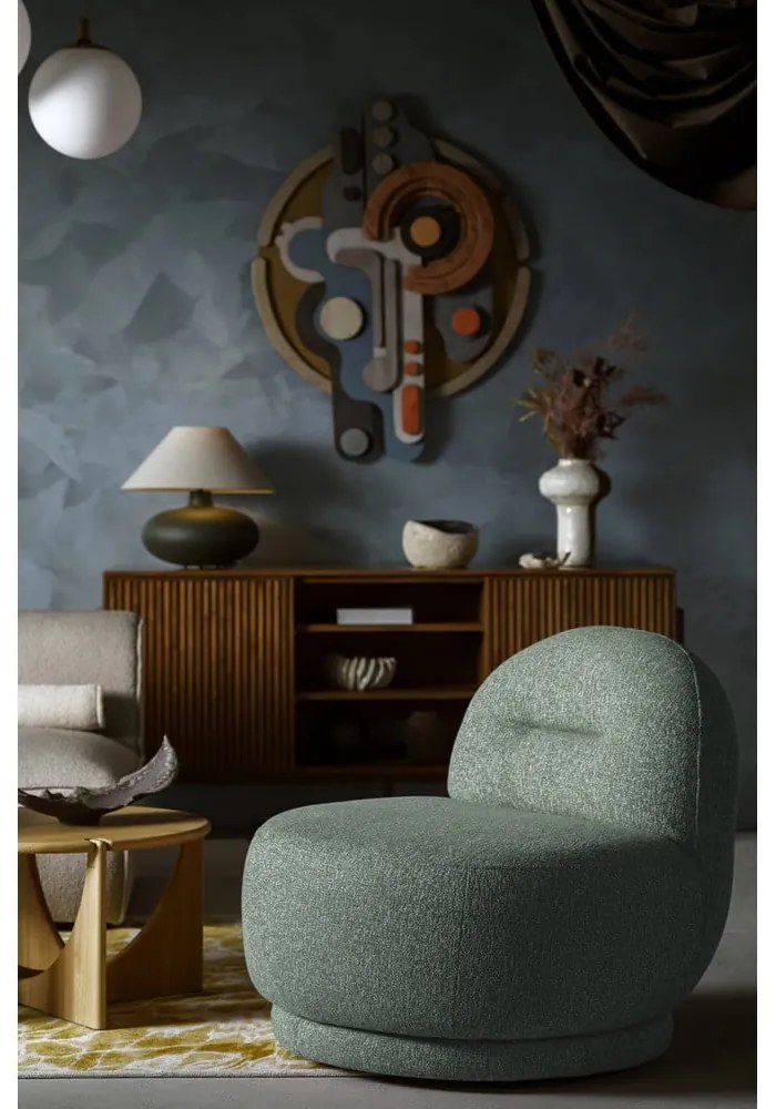 Zelené kreslo Ovo – Miuform