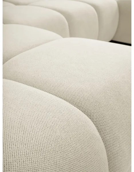 Rozkladacia čalúnená sedacia súprava do U ALMADA s úložným priestorom, béžová