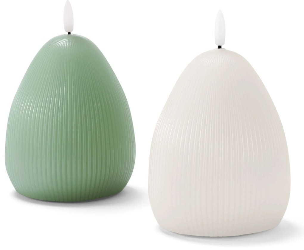 Sviečky z pravého vosku s LED, 2 ks