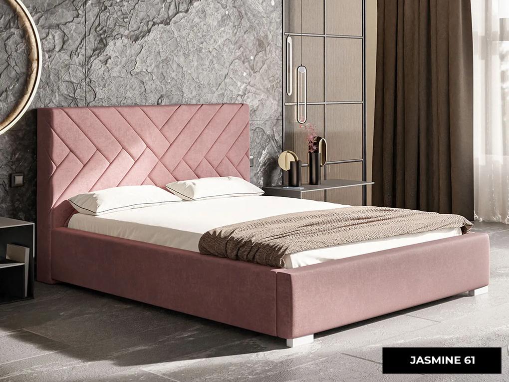 PROXIMA.store - Moderná čalúnená posteľ PAULA ROZMER: 120 x 200 cm, FARBA NÔH: chrómová