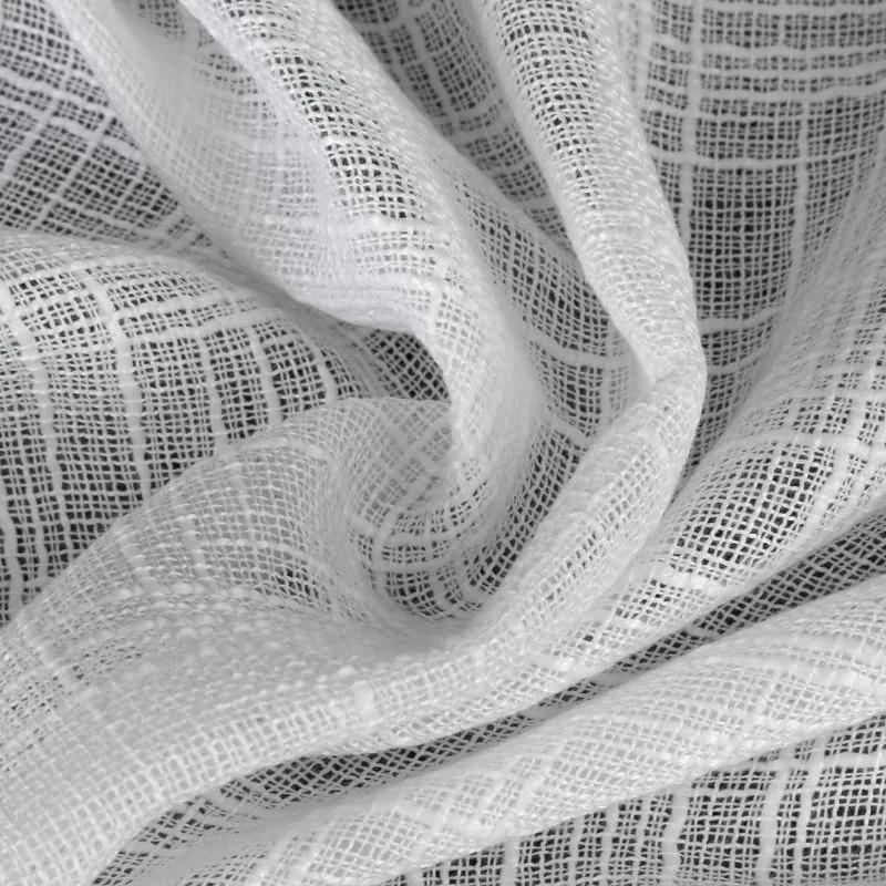 Biely záves na páske RUBI v eko štýle 140x270 cm