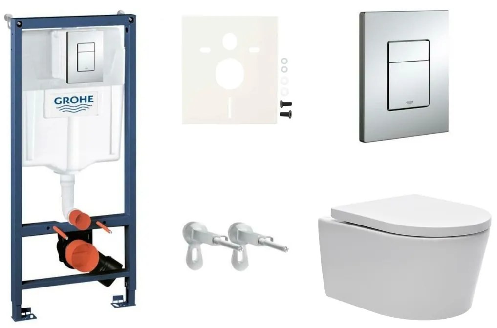 Cenovo zvýhodnený závesný WC set Grohe do ľahkých stien / predstenová montáž + WC SAT Brevis SIKOGRS3W0