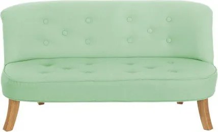 Detská sedačka ľanová zelená 17 cm a 25 cm Biela