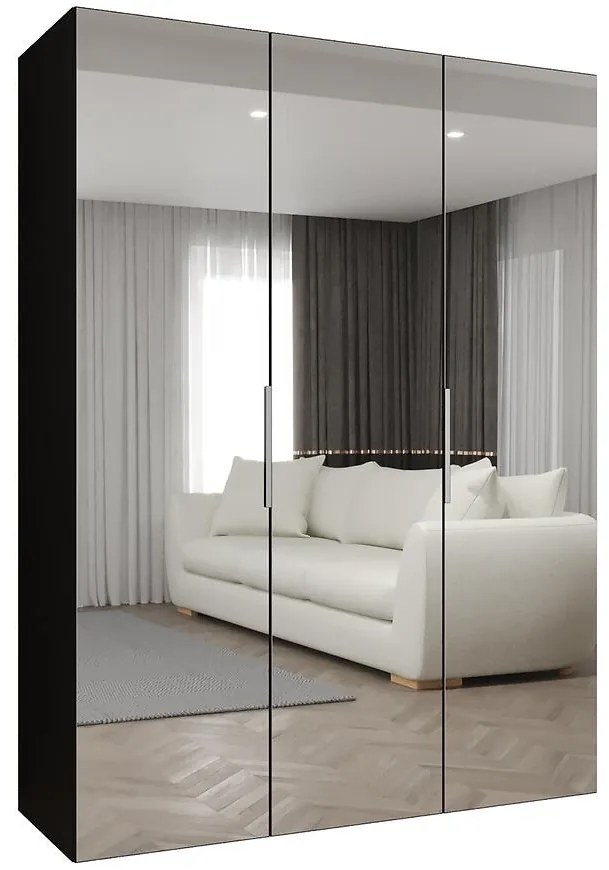 Skriňa Marbella III 150 čierna/strieborný