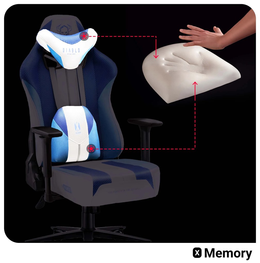 Detské látkové herné kreslo Diablo X-Player 2.0 Kids Size: Frost White/ biela Diablochairs