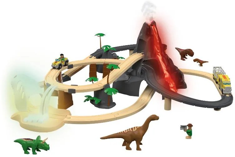 lupilu®  Drevená železničná súprava XL (Dinoland)  (100395090)