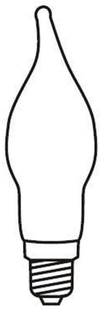 Svetelná reťaz Plameň biely, 16 LED žiaroviek Filament, predĺženie