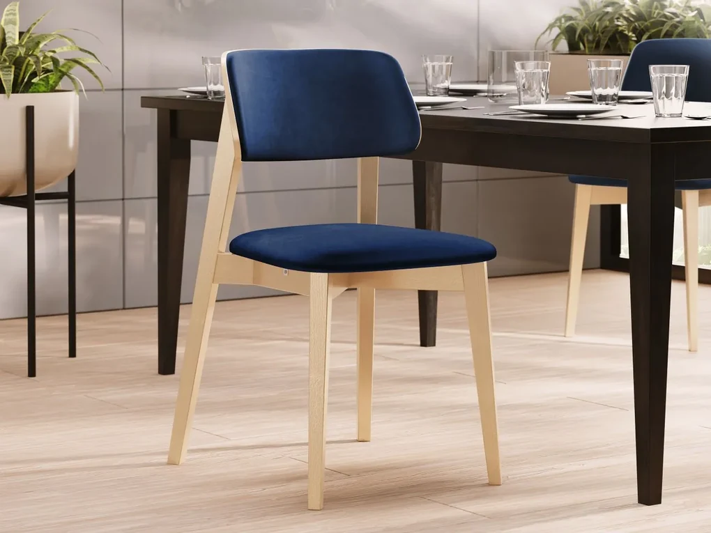 Čalúnená jedálenská stolička KT63/C, Dostupné poťahy: Magic Velvet 2205, Farby: buk