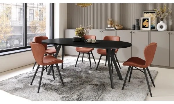 Rozkladací jedálenský stôl ARTUR čierny