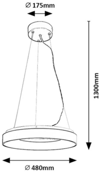 Rabalux 72001 - LED Stmievateľný luster na lanku CEILO LED/38W/230V čierna + DO
