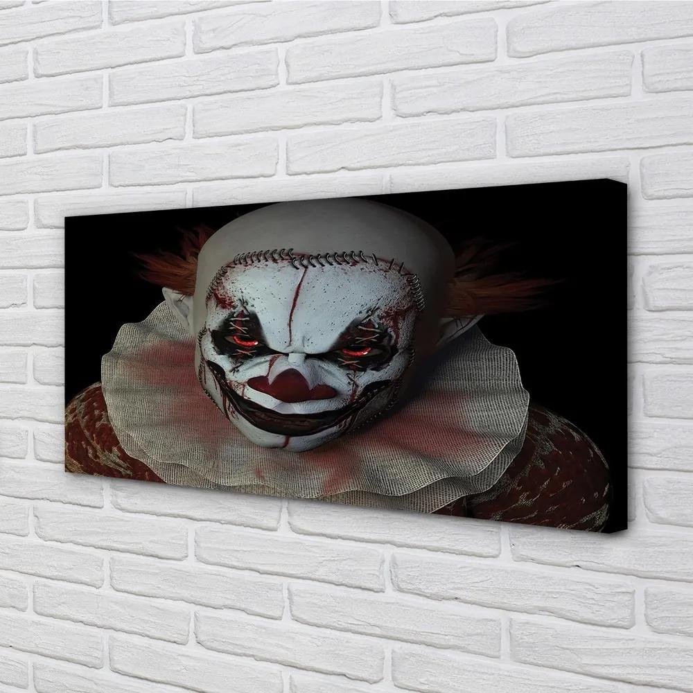 Obraz canvas scary clown 125x50 cm